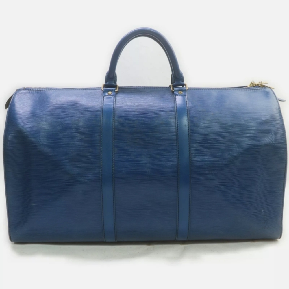 Louis Vuitton Blue epi keepall 50